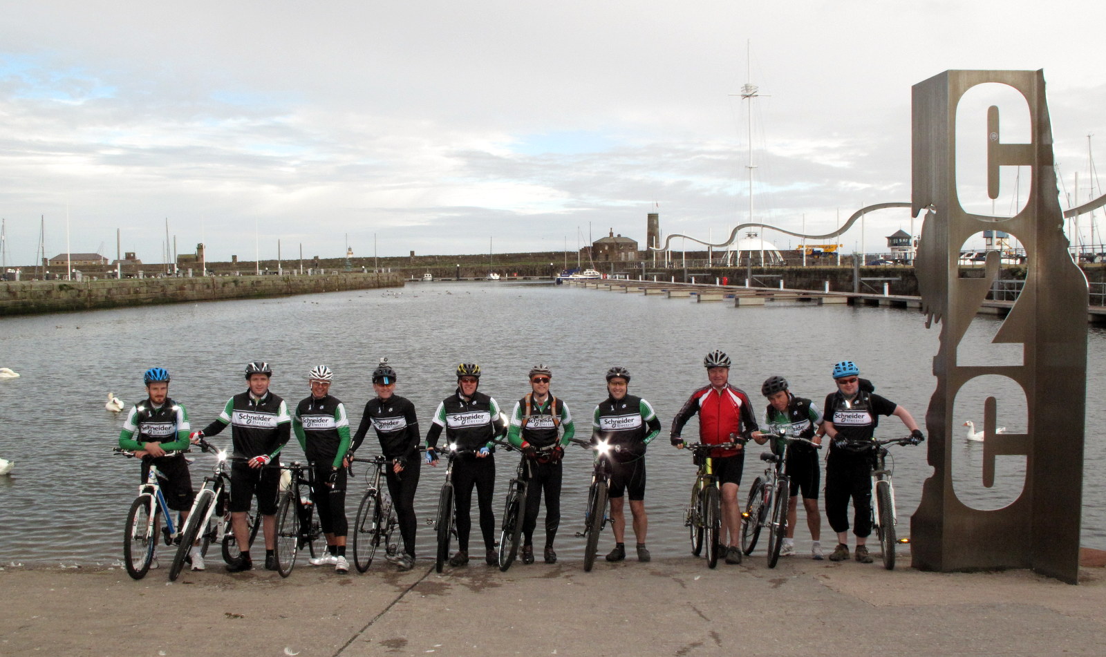 With a wheel in the water at Whitehaven - ready to begin