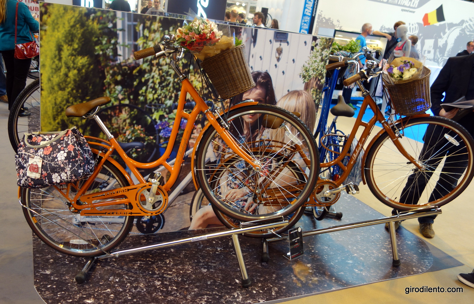 Town bikes from Raleigh with a basket - plenty of bikes with baskets at this years show