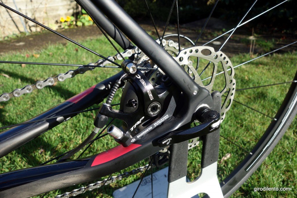 Flat mount adapter for post mount TRP brakes